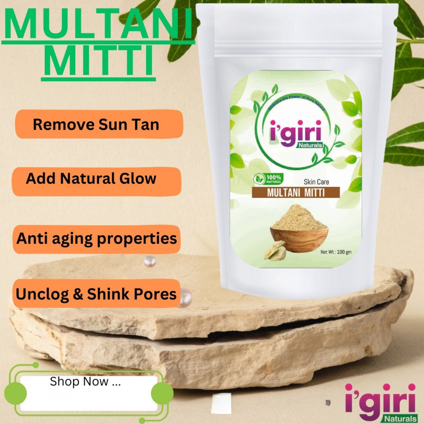 IG-Multani Mitti (Fullar,s Earth Powder)