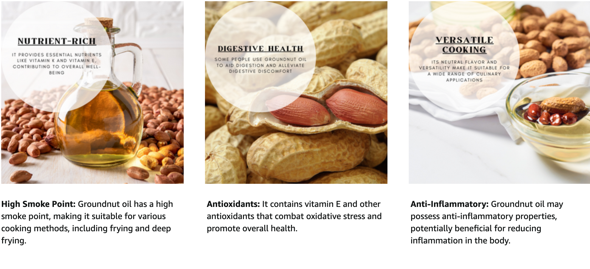 Cold pressed groundnut peanut oil by Woodified Natura