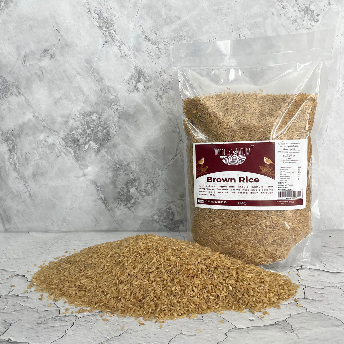 Browin Rice Brown Rice — Unpolished Whole Grain | Woodified Natura