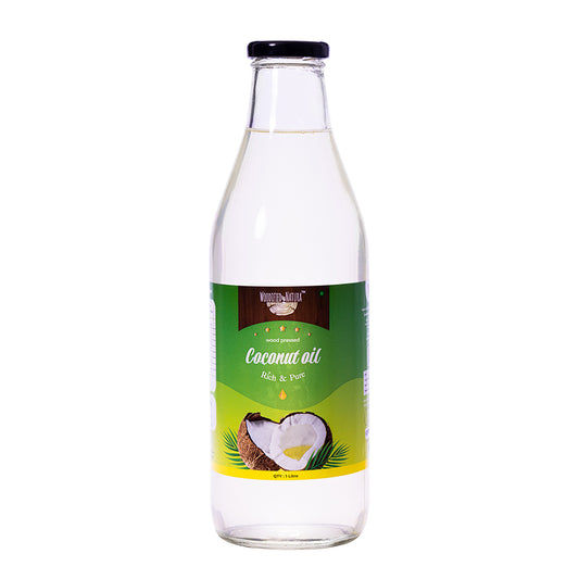 Cold Press Coconut Oil GLASS BOTTLE