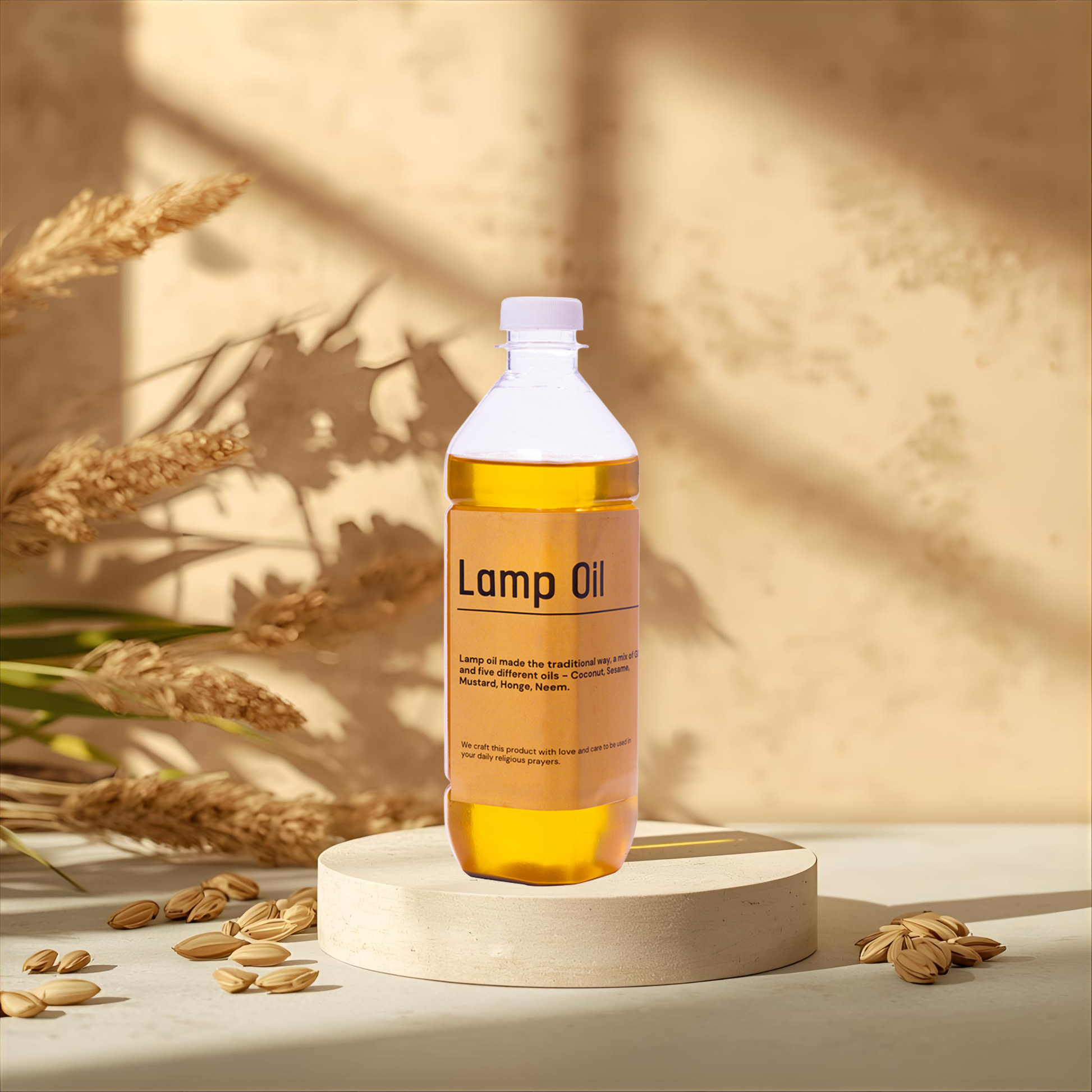 Woodified Natura traditional lamp oil bottle