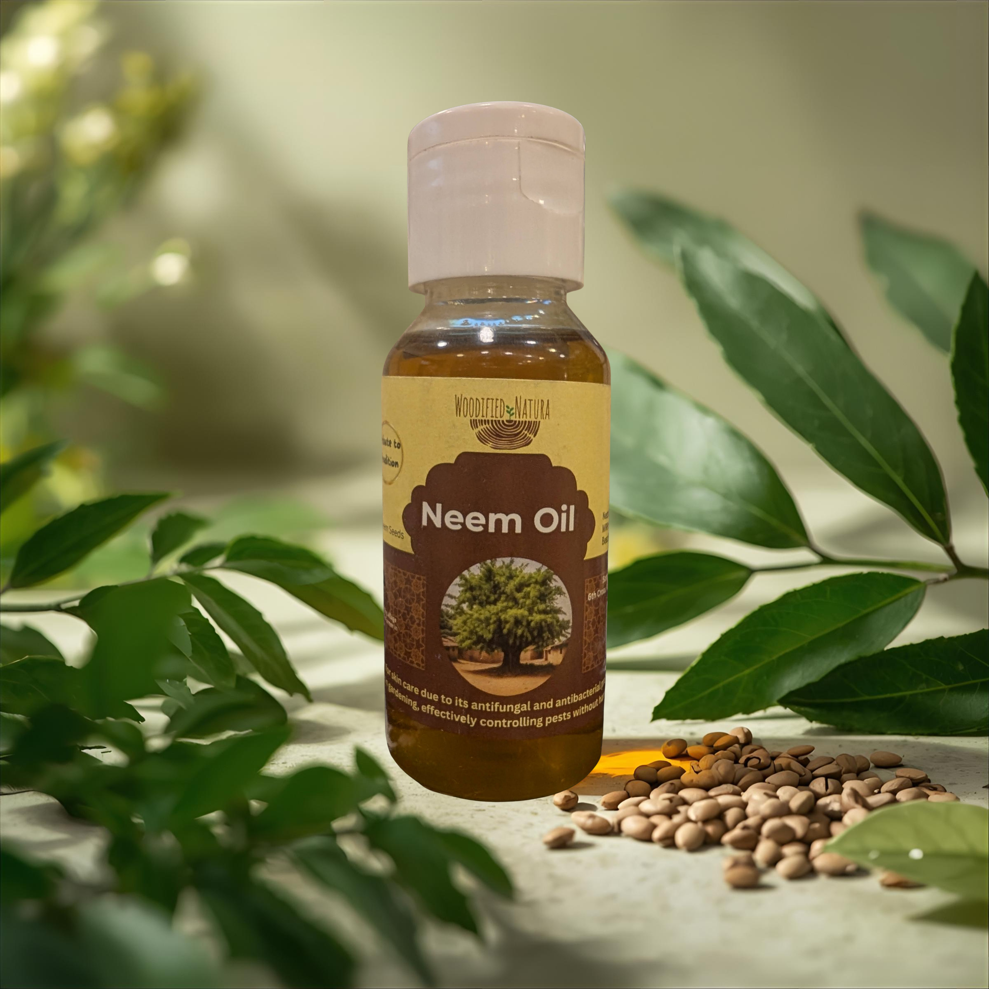 Pure neem oil Traditionally extracted brought to you by Woodified Natura