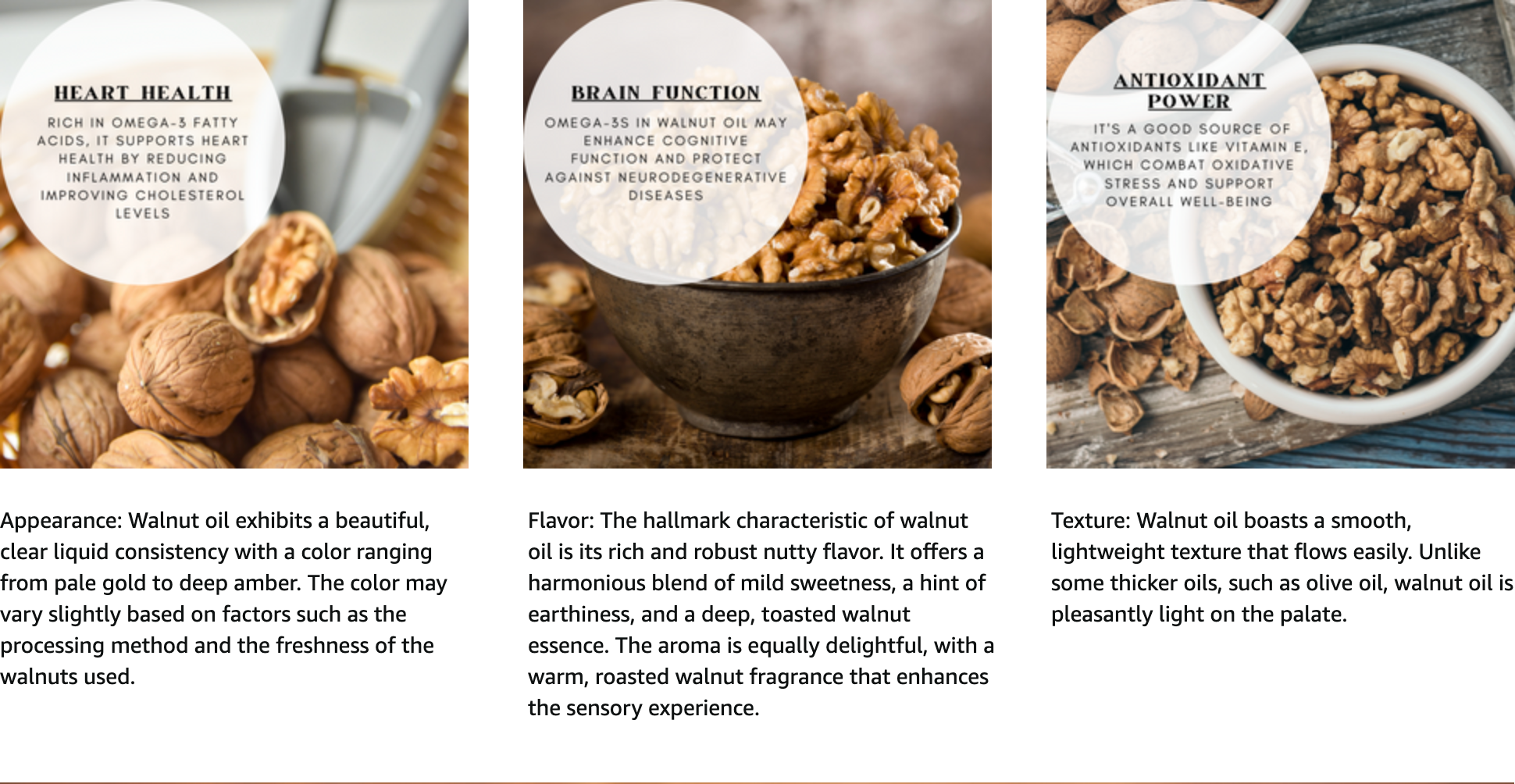Cold pressed walnut oil omega-3 rich by Woodified Natura